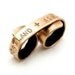 Copper Two Finger Ring, Personalized Two Finger Ring, Personalized Jewelry