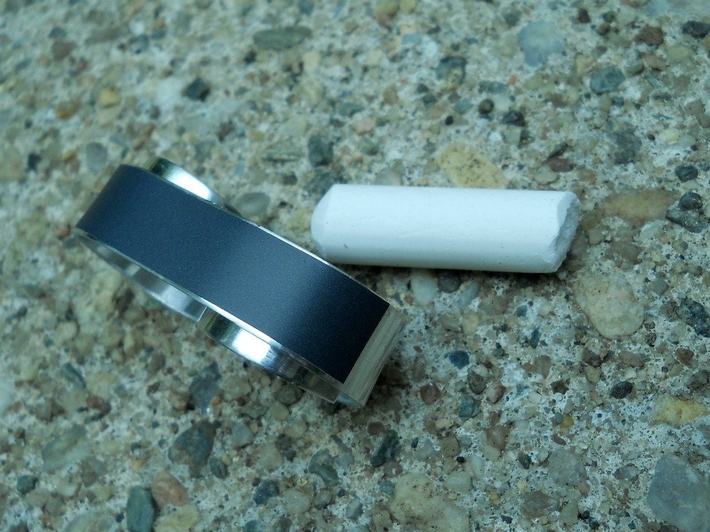 Chalkboard Ring, Blackboard Chalk Board Double Ring with White Chalk, Back to School - 'You Draw'