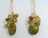 Earrings Green Garnet  JE081