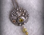 Fine Silver Pendant with Gemstones  FSN69