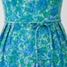 Green and Blue Impressionist Floral Wiggle Dress