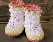Crochet Pattern 18 Baby Booties Raindrop Boots PDF