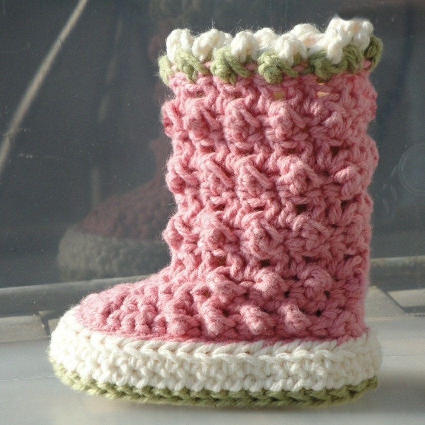 Crochet Pattern 18 Baby Booties Raindrop Boots PDF