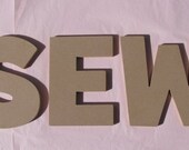 8 inch SEW wooden letters in Chunky Monkey style