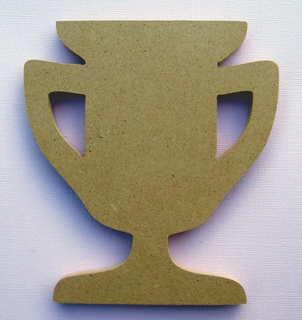 TROPHY 8 inch unfinished MDF shape for scrapbooking altered projects or mosaic work