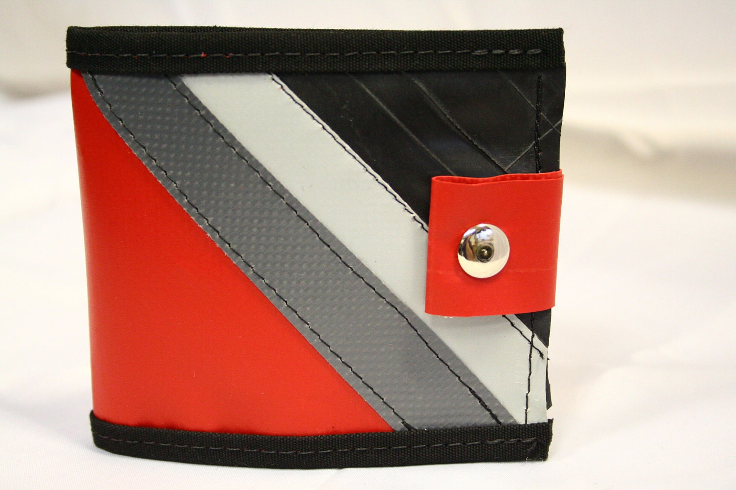 Vinyl Striped Wallet
