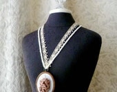 Entangled Necklace - The Nostalgia Series - Wearable Fiber Art by Fringe