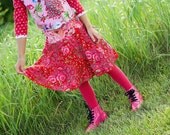 SALE  Dutch Garden corduroy flare skirt  ready to ship boutique 2t Ritchie Rags
