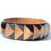 Black Geometric Stained Bangle- S-XL