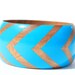 Teal Stained Wood Bangle- S-XL