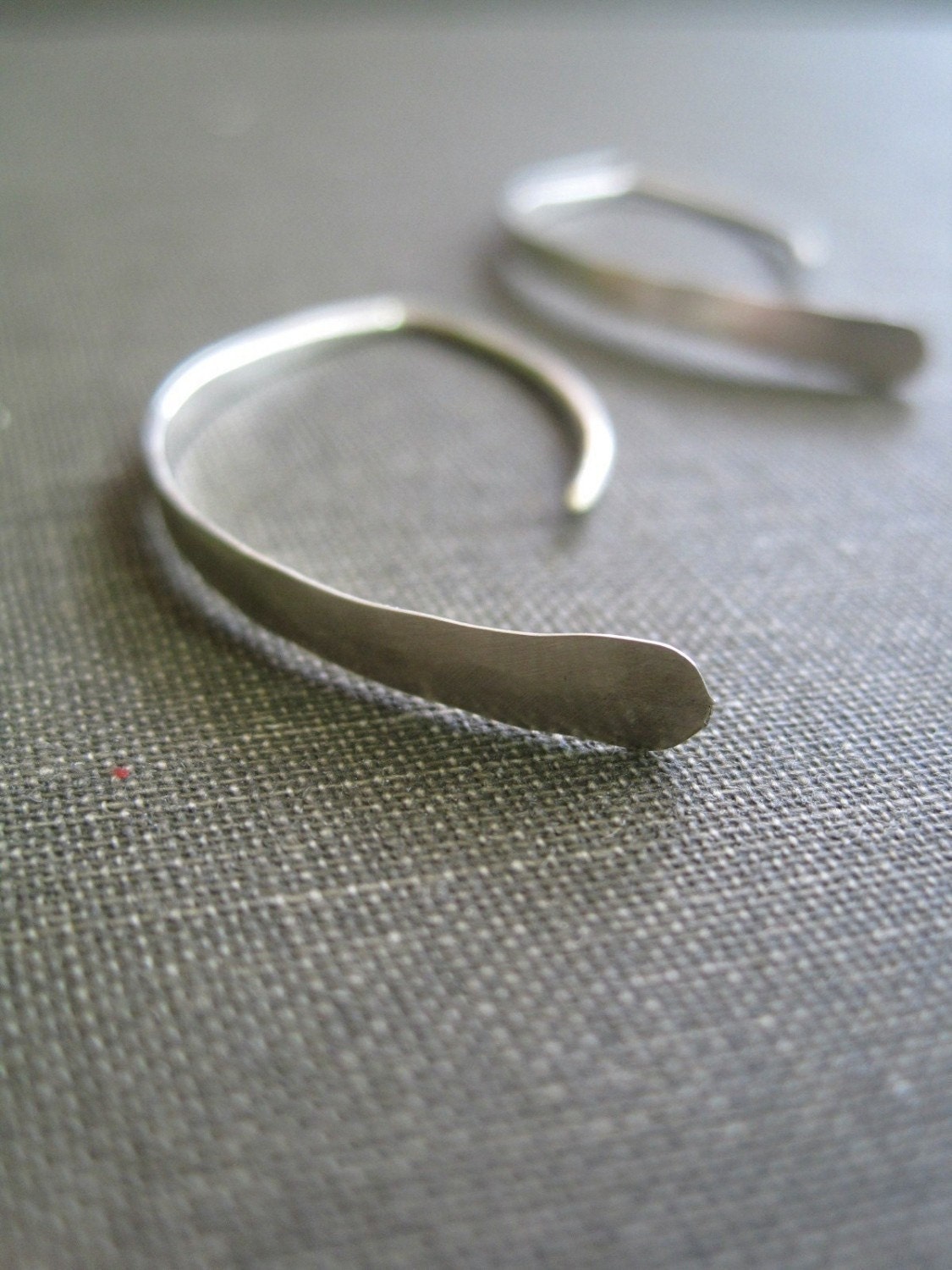 Silver Halfmoon Earrings - Small, handmade crescent  moon earrings, sterling silver earrings, gift under 25