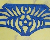 Reusable Mehndi Tattoo Stencil for Henna or Mixed-Media (diamond banner)