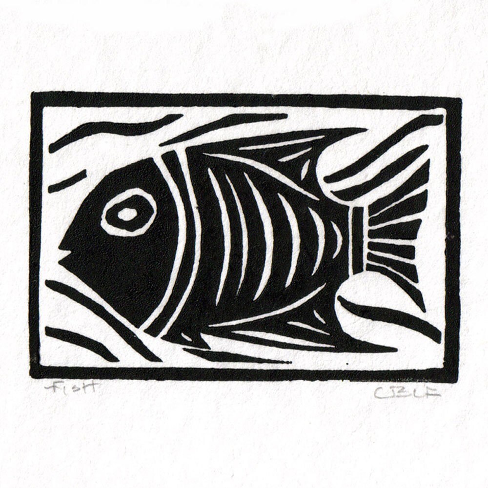 Block Print Fish