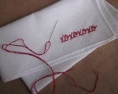 valentine's edition boyfriend hankie kit - stitch it yourself (several template options available)
