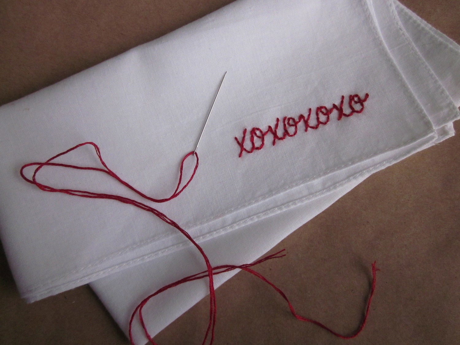 valentine's edition boyfriend hankie kit - stitch it yourself (several template options available)