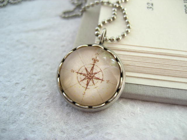 Map Compass Necklace