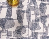Tea towel - Shadow Glass, in shadow grey