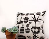 Cushion cover 50x50cm - Succulents, in Marrakesh Brown