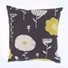 Cushion cover 50x50cm - Wild Flowers, in Lemon Plum