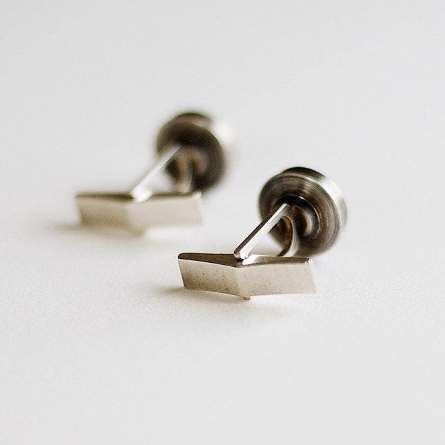 Antique Map CUSTOM Solid Recycled Sterling Cufflinks Genuine Handmade Settings - Original Style
