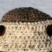 Newborn Aviator Hat Hand Crochet in Cocoa Heather, Bomber Pilot Baby Photo Prop