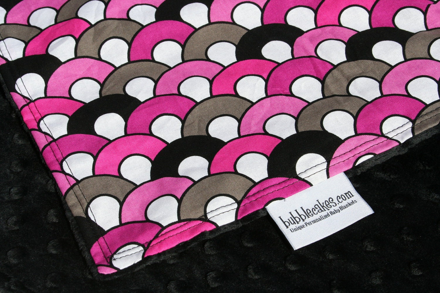 Baby Girl Blanket - Pink and Black Blanket - Minky Baby Blanket - Baby Girl Gift - Trendy Baby Blanket