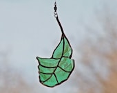Green Oak Leaf from Czech Pilsner Bottle Glass