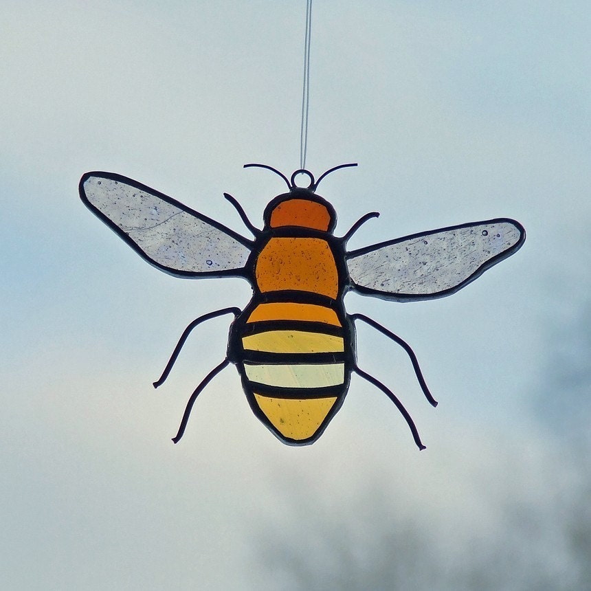 German Antique Glass Honey Bee
