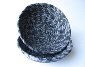 Twin Gray Shallow Fabric Bowls