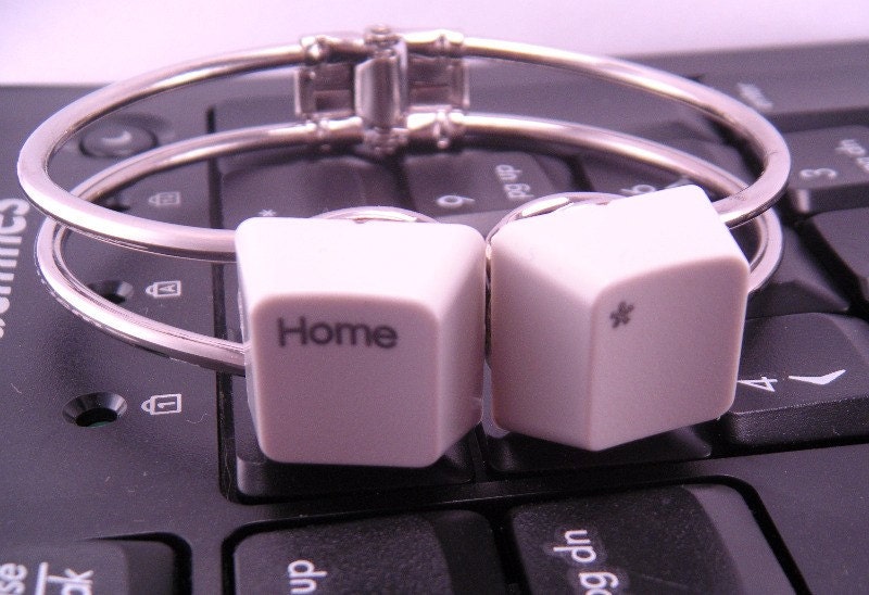 YOU CHOOSE Letters Numbers Symbols Computer Keyboard Key Cuff Bracelet