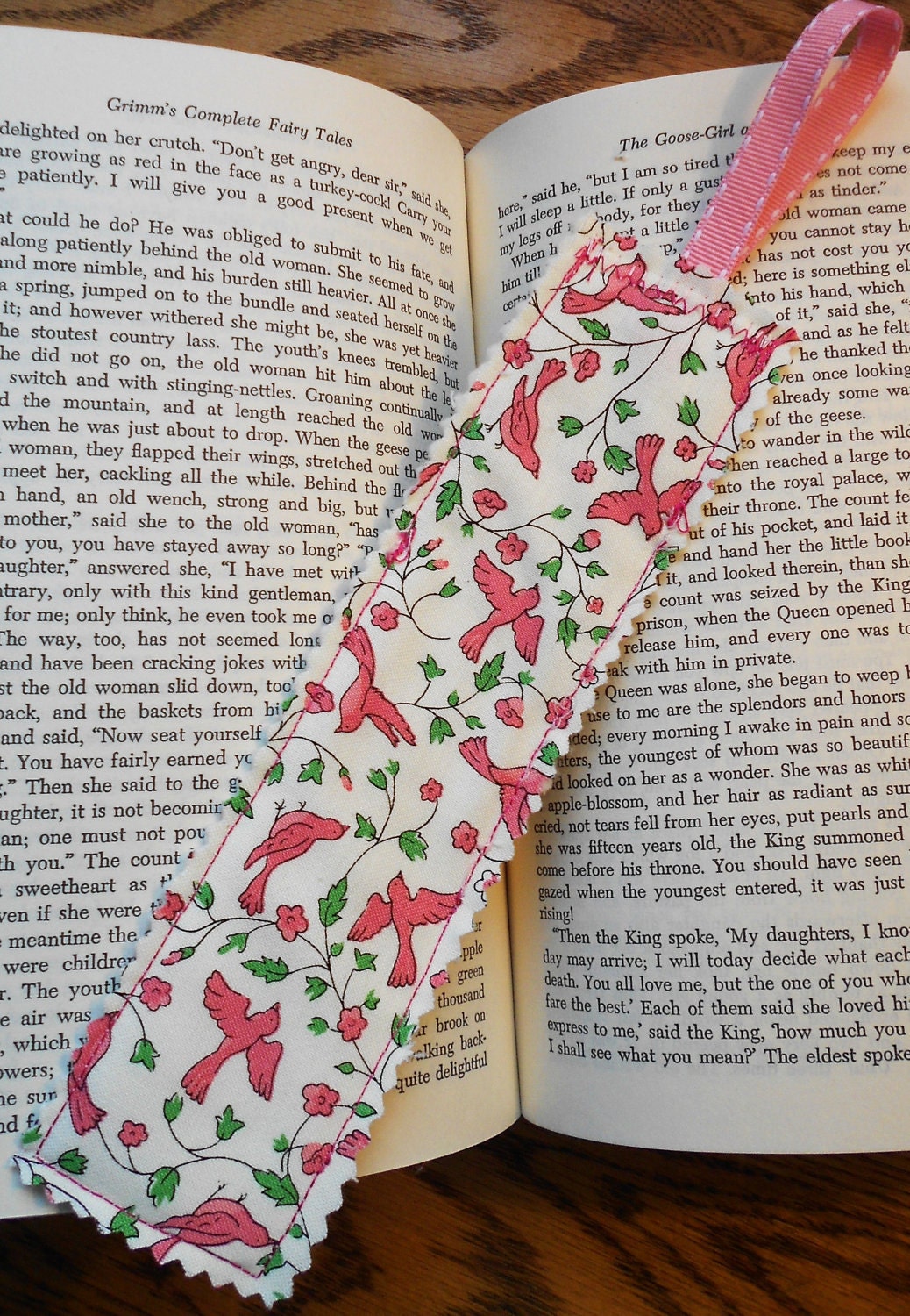 Timeless Spring Fabric Bookmark
