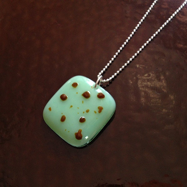 Mint Chip - Glass Mint Chocolate Chip Necklace