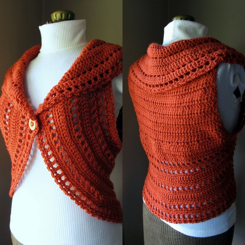 Crochet Pattern Circle Shrug or Vest Ladies Vest PDF Digital Crochet Pattern