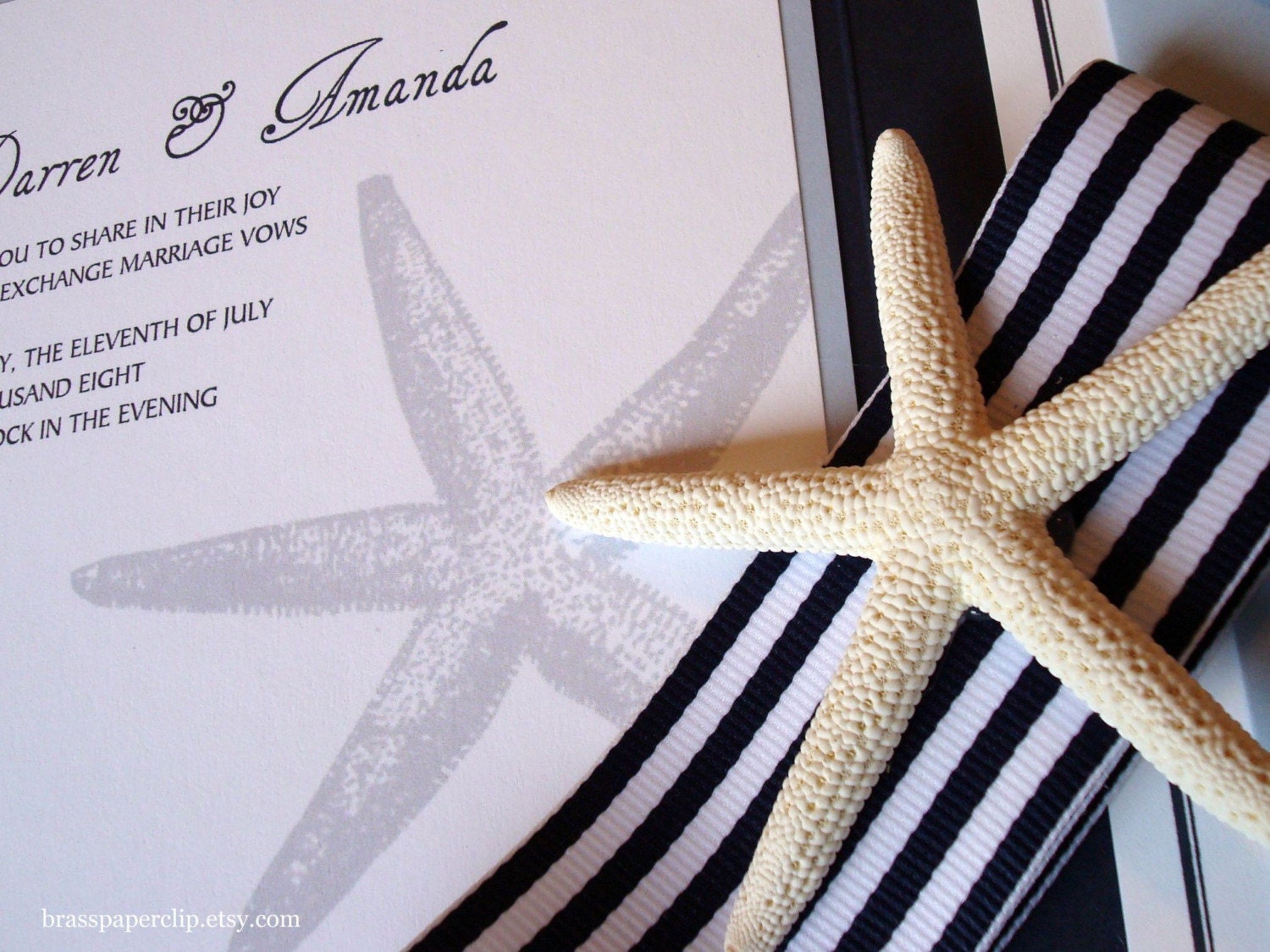 Custom Nautical Wedding Invitations - RESERVED FOR AMANDA