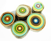 Abstract Paintings Tree Rings by Artist Tracy Melton