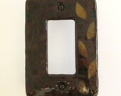 Autumn Leaves ROCKER Stained Glass Mosaic Light Switch Cover