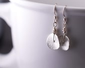 SImple Earrings, Sterling Silver Circle Disc Earrings, Minimalist Modern Earrings