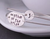 Mother of the Bride Jewelry Gift, Sterling Silver Bangle Bracelets, Wedding Jewelry