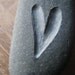 heart pebble necklace with pebble toggle