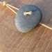 heart pebble necklace with pebble toggle