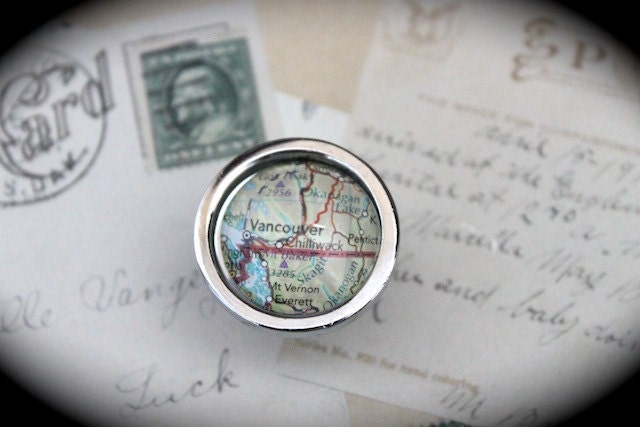 Custom Map Cabinet Drawer Pull Knob