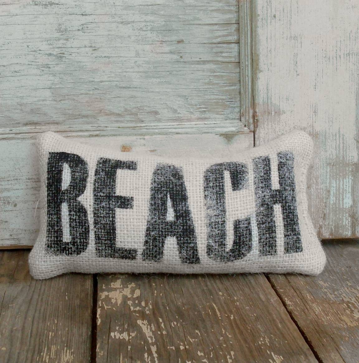 Beach -  Burlap Feed Sack Doorstop
