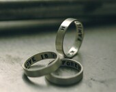 Say What YOU Want... Custom Sterling Silver Hand Stamped Band - Made to Order - Narrow Ring