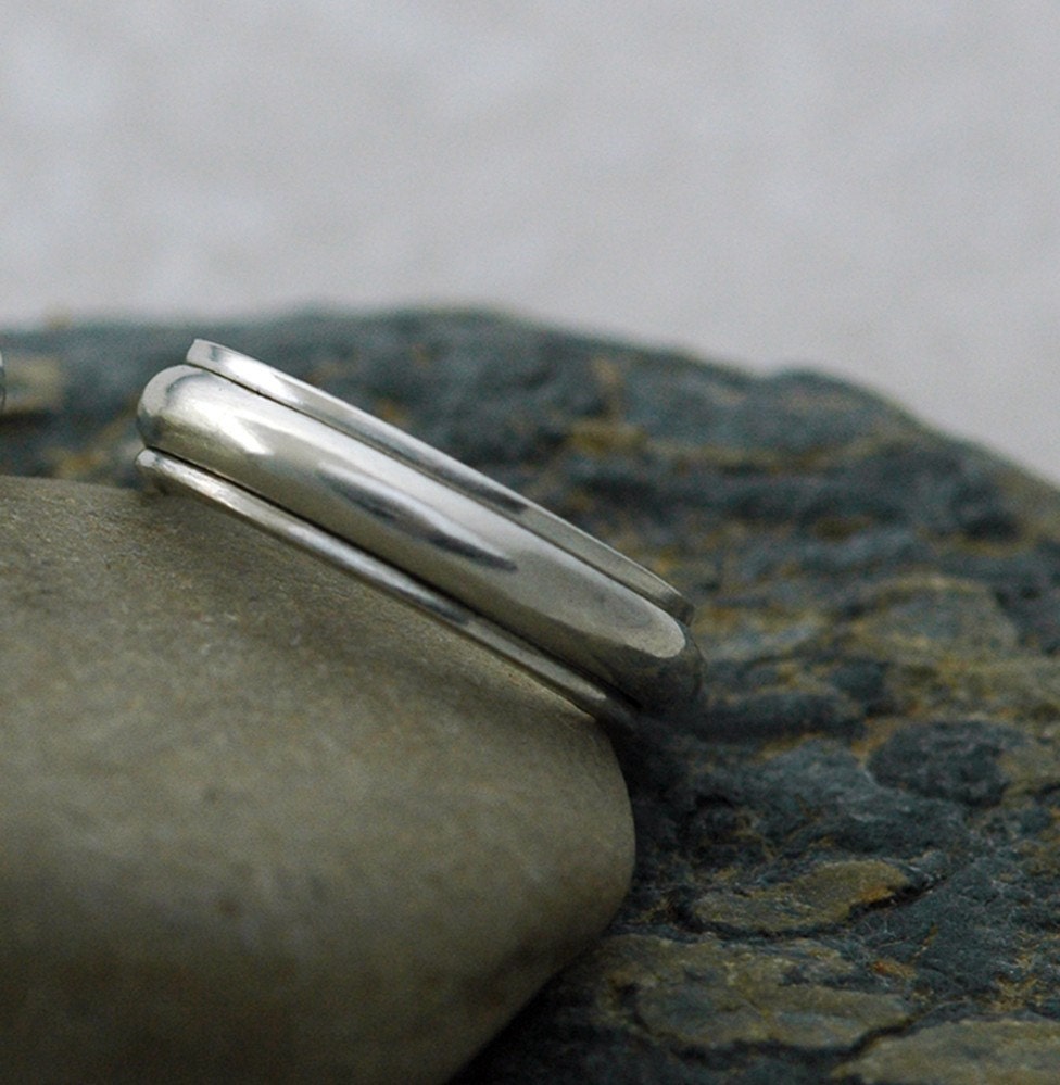 Narrow Domed Spinner Ring in Sterling Silver - Made to Order