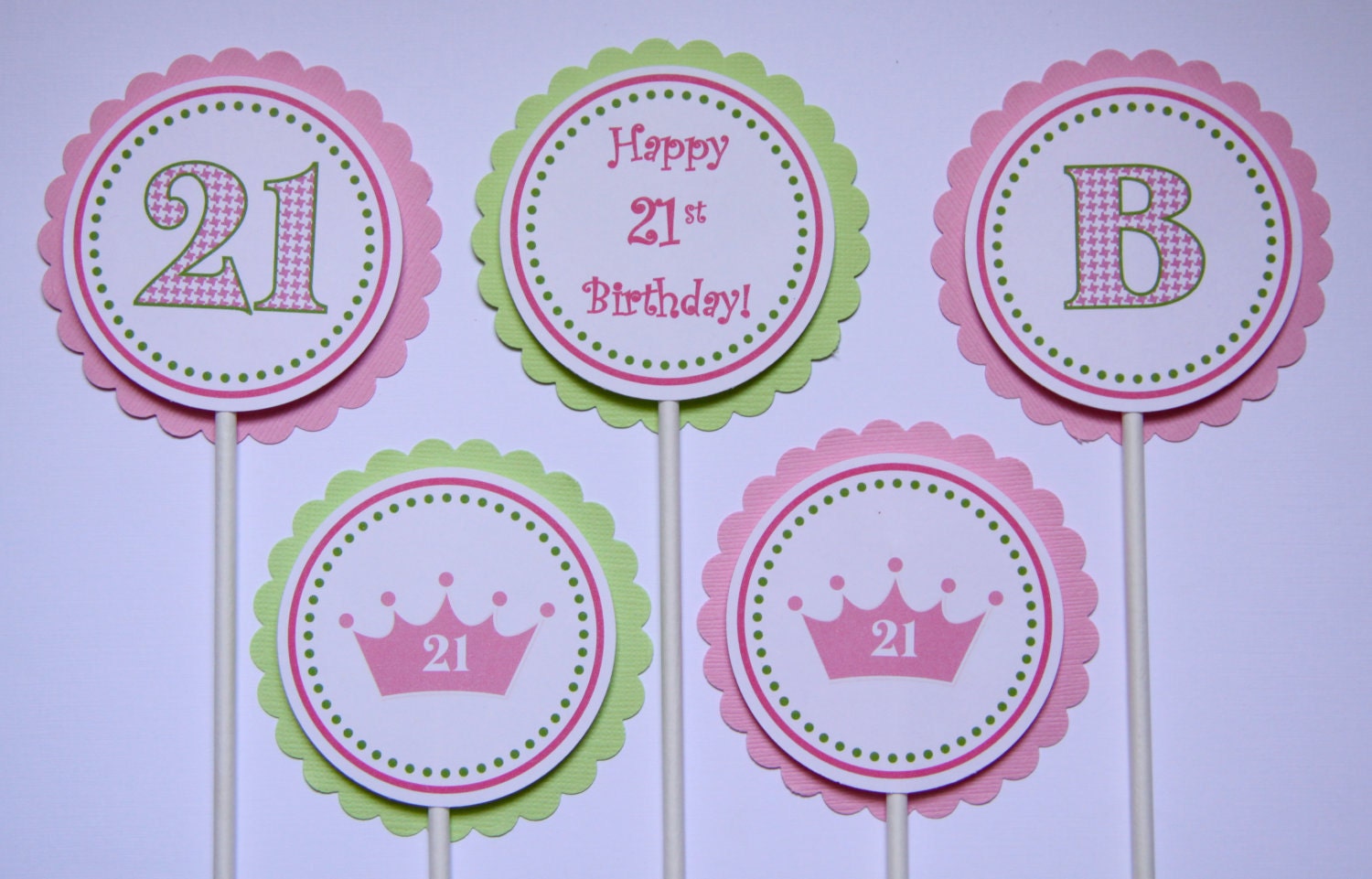 Personalized Cupcake Toppers - Set of 12