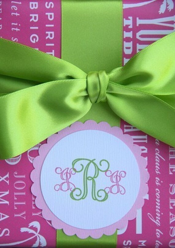 Personalized Monogram tags - Set of 12 - Script