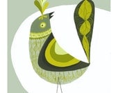 Pologne Bird.  Open edition print by Matte Stephens.