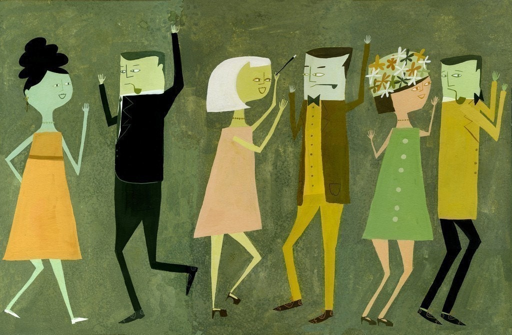 Dancing. 13 x 19 print limited edition