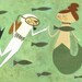 Alfred Finds his Soul Mate.  Limited edition 8.5x11 print by Matte Stephens