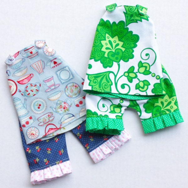 Criss Cross & Ruffles Outfit PDF Pattern Doll Clothing